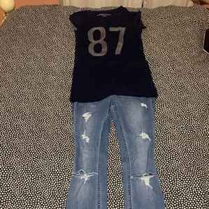 Hollister jeans and aero tee shirt